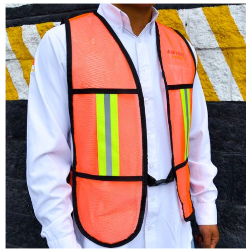 Chaleco Malla Reflejante Naranja 3