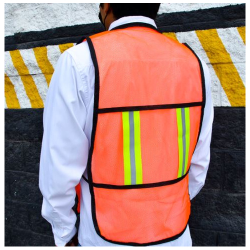 Chaleco Malla Reflejante Naranja 4