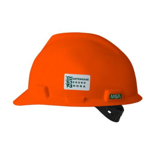 Casco de seguridad MSA V-Gard tipo cachucha color naranja