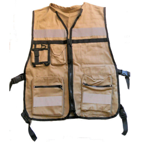 Chaleco Brigadista Caqui FRYEP 50/50 Algodón-Poliester