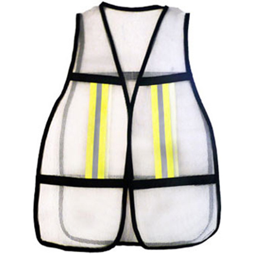 Chaleco de Malla con Reflejante Blanco LAMIRA CH-MR, Alta Visibilidad