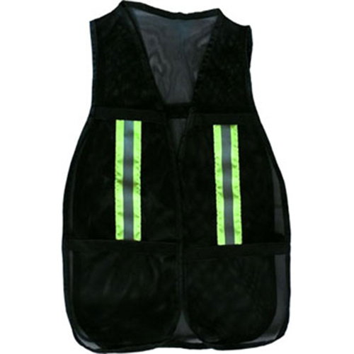 Chaleco de Malla con Reflejante Negro LAMIRA CH-MR, Alta Visibilidad