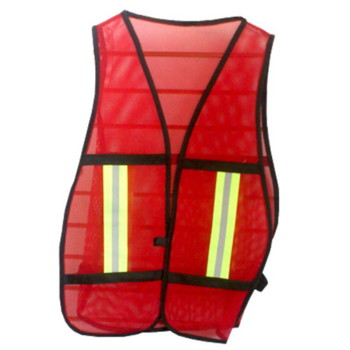 Chaleco de Malla con Reflejante Rojo LAMIRA CH-MR, Alta Visibilidad