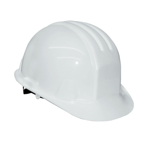 Casco de seguridad dieléctrico INFRA color blanco con suspensión de 4 puntos