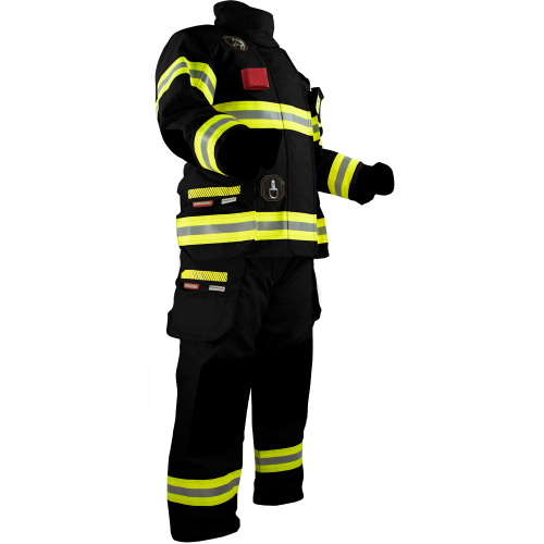 Traje de bombero Protector Omni Elite Negro certificado NFPA 1971