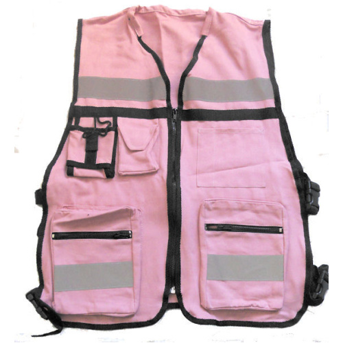Chaleco Brigadista Rosa FRYEP 50/50 Algodón-Poliester